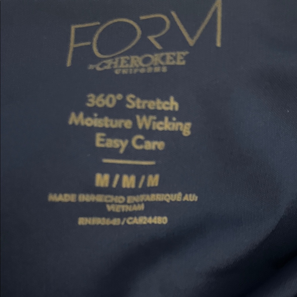 FORM by Cherokee Women's Tuck-In Knit Mesh V-Neck Scrub Top -Size Medium - Picture 5 of 9
